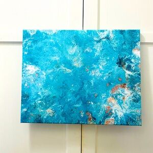 Art piece 16 x 20 original art one of a kind gorgeous blues New just made!
